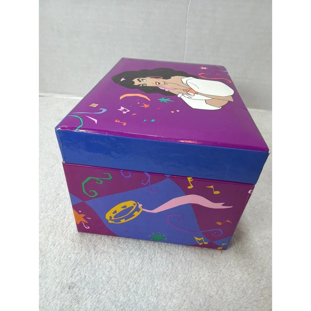 VTG 90s Disney Music Jewelry Box Hunchback of Notre Dame Esmeralda Topsy Turvy